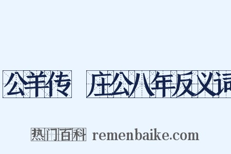 公羊传·庄公八年反义词是什么意思的图片